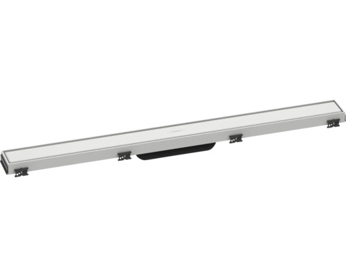 Fertigset Duschrinne hansgrohe RainDrain Match 755 mm weiß matt 56038700 ohne Installationsset und den uBox Grundkörper Duschrinne aus Edelstahl