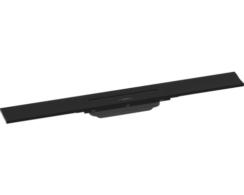 Fertigset Duschrinne hansgrohe RainDrain Flex 700 mm kürzbar schwarz matt Wandmontage 56050670 ohne Grundkörper