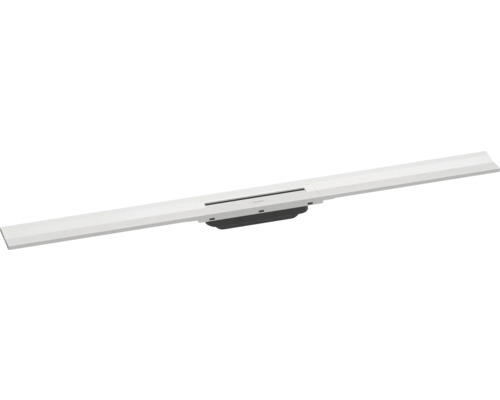 Fertigset Duschrinne hansgrohe RainDrain Flex 1000 mm kürzbar weiß matt Wandmontage 56053700 ohne Grundkörper
