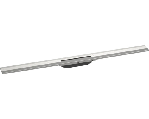 Fertigset Duschrinne hansgrohe RainDrain Flex 1000 mm kürzbar edelstahl gebürstet Wandmontage 56053800 ohne Grundkörper Duschrinne aus Edelstahl