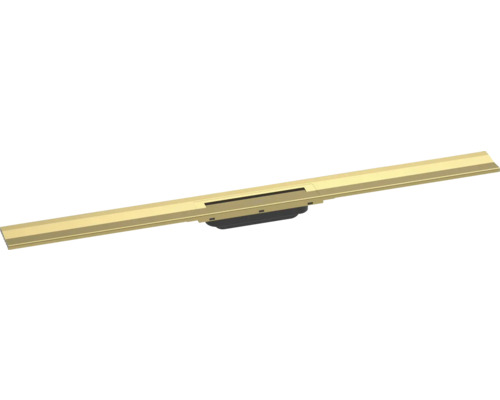 Fertigset Duschrinne hansgrohe RainDrain Flex 1000 mm kürzbar polished gold optic Wandmontage 56053990 ohne Grundkörper Duschrinne aus Edelstahl