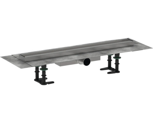 Duschrinne hansgrohe RainDrain Compact 600 mm für flache Installation befliesbar 56163000 Edelstahl Duschrinne mit Montagefüßen und Ablauf