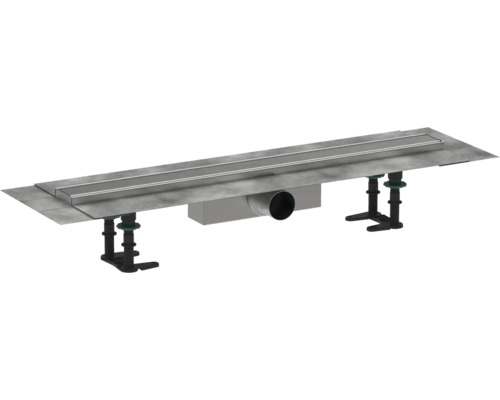 Duschrinne hansgrohe RainDrain Compact 700 mm edelstahl gebürstet 56176800 Bodengleiche Dusche mit Duschrinne und Montagefüßen