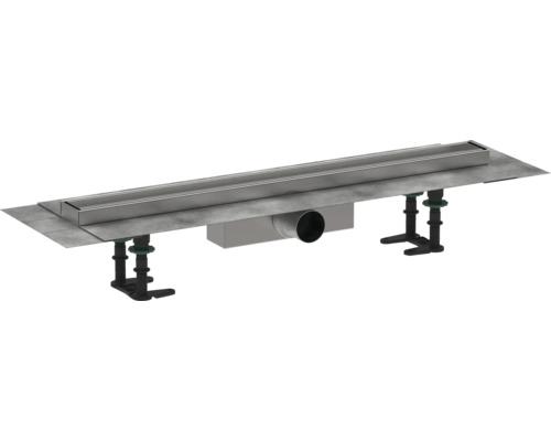 Caniveau de douche hansgrohe RainDrain Compact 700 mm peut être carrelé 56177000 Caniveau de douche en acier inoxydable avec pieds de montage et siphon