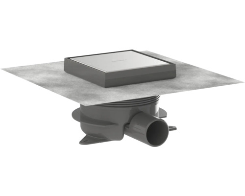 Quadratischer Bodenablauf mit Dichtmanschette für Badezimmer