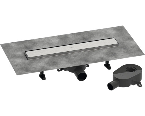 Duschrinne hansgrohe RainDrain Go 500 mm für flache und Standard Installation edelstahl gebürstet rückseitig befliesbar 56270800 Duschrinne hansgrohe RainDrain Go 500 mm für flache und Standard Installation edelstahl gebürstet rückseitig befliesbar 56270800