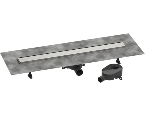 Duschrinne hansgrohe RainDrain Go 800 mm für flache und Standard Installation edelstahl gebürstet rückseitig befliesbar 56273800