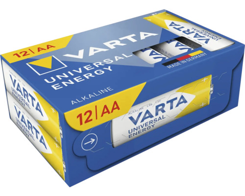 Pile Varta Varta 1,5 V Universal AA 12 pièces Piles alcalines AA Varta Universal Energy, lot de 12