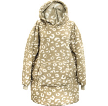 Hoodie-Decke mit Leopardenmuster und Kapuze