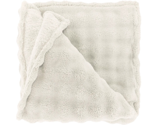 Wohndecke Bubble dove weiß 220x240 cm Flauschige Kuscheldecke