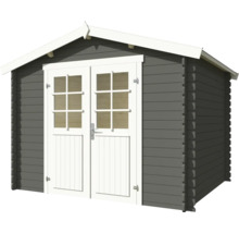 Holzgartenhaus mit Doppeltür und Fenstern