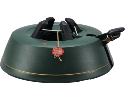 Pied pour sapin de Noël Krinner Comfort Grip+ M plastique hauteur d'arbre max. 2,5 m diamètre de tronc max. 12 cm vert Support de sapin de Noël avec technique de traction par câble et sceau Original Krinner