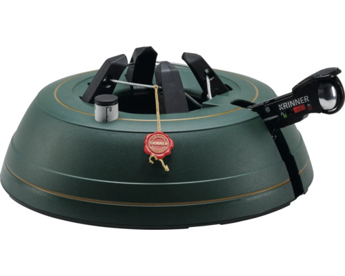 Pied pour sapin de Noël Krinner Ultra Grip+ XL plastique hauteur d'arbre max. 3 m diamètre de tronc max. 12 cm vert Support de sapin de Noël avec technique de levier et indicateur de niveau de remplissage