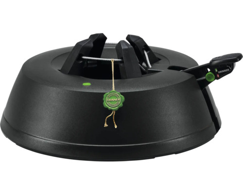 Pied pour sapin de Noël Krinner Comfort Grip+ M plastique hauteur d'arbre max. 2,5 m diamètre de tronc max. 12 cm noir Support de sapin de Noël avec technique de levier