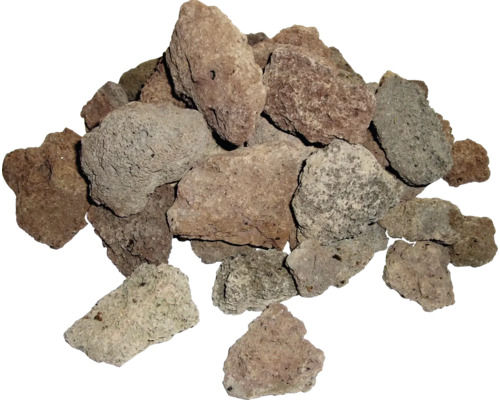 Haufen Lavasteine für den Garten- und Landschaftsbau