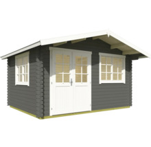 Holzgartenhaus mit Doppeltür und Fenstern