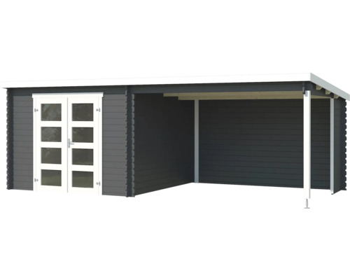 Gartenhaus mit Anbau und Doppeltür