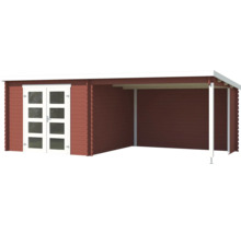 Holzgartenhaus mit Vordach und Doppeltür