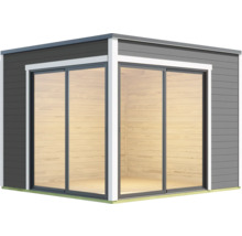 Gartenhaus mit Glasschiebetüren