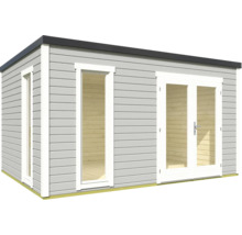 Abri de jardin en bois avec porte et fenêtres