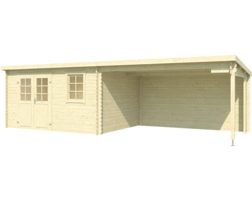 Holzgartenhaus mit Doppeltür und Fenster