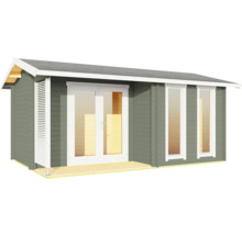 Gartenhaus aus Holz mit Doppeltür und Fenstern