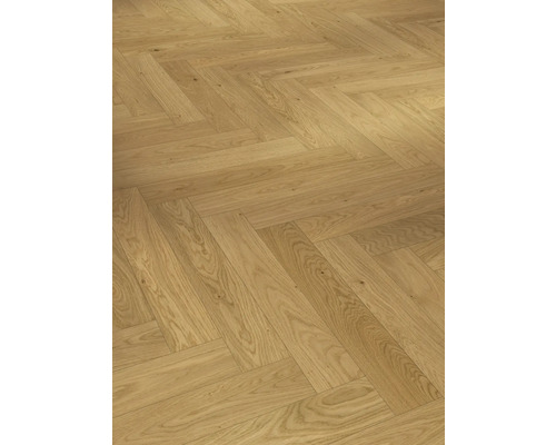 Parquet en bois véritable Parador chêne chevrons 570x95x13 mm