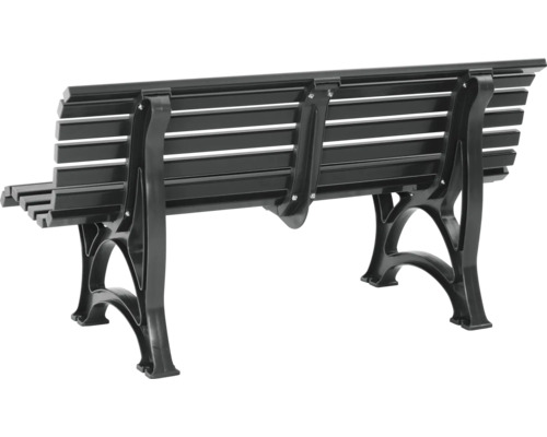 Banc de jardin en métal et lattes en plastique