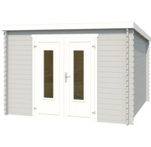 Gartenhaus aus Holz mit Doppeltür und Fenstern