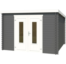 Gartenhaus aus Holz mit Doppeltür und Fenstern