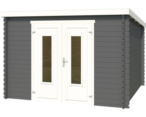 Gartenhaus aus Holz mit Doppeltür und Fenstern