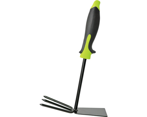 Cultivateur de jardin avec trois dents et manche