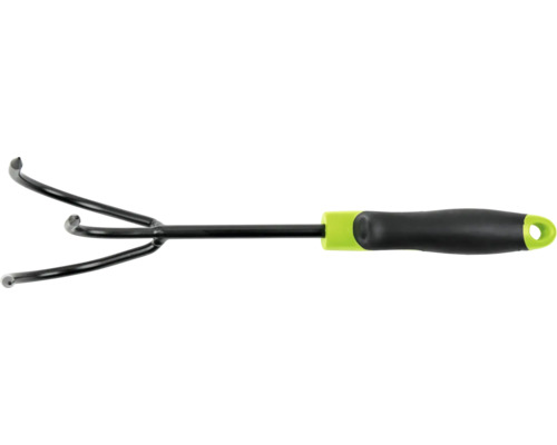 Griffe de jardin avec trois dents et manche ergonomique