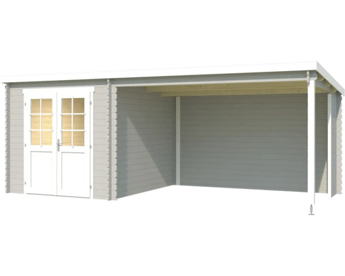 Gartenhaus mit Doppeltür und Anbau