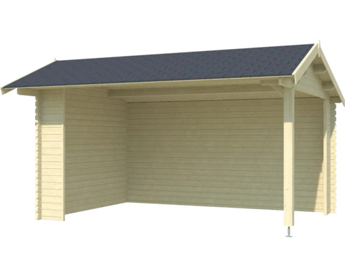 Abri en bois avec toit