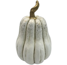 Citrouille décorative avec tige dorée