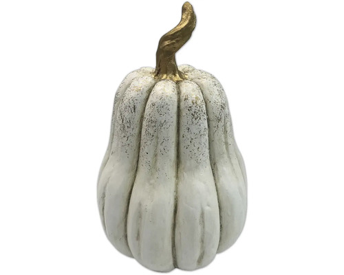 Citrouille décorative avec tige dorée