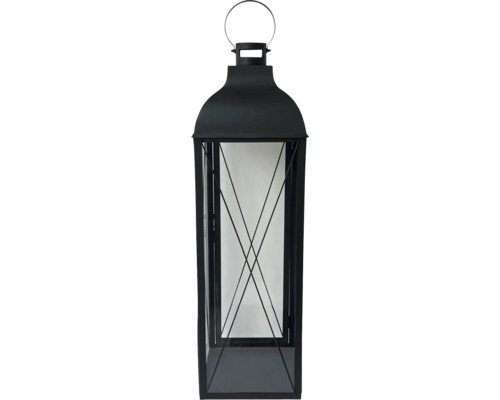 Lanterne décorative en métal et verre avec poignée de transport