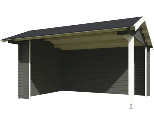 Abri à bois avec toit pour le jardin