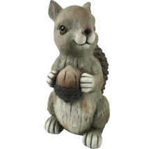 Figurine décorative d''écureuil en céramique avec noix pour le jardin