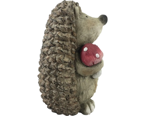 Figurine décorative hérisson avec champignon pour le jardin