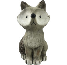 Figurine décorative renard en pierre artificielle pour l''extérieur