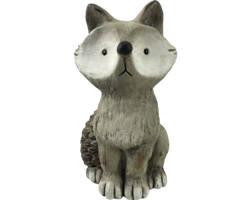 Figurine décorative renard en pierre artificielle pour l''extérieur