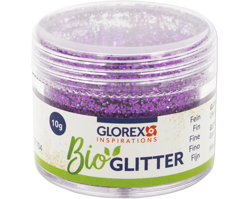 Glorex Bio Glitzer, 10 Gramm, im Kunststoffbehälter