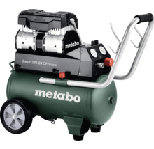 Compresseur Metabo Basic 220-24 OF Silent avec roues et poignée