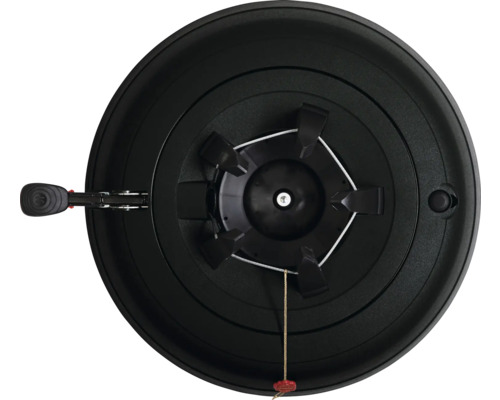 Vue de dessus d''un support de sapin de Noël avec technique de traction par câble