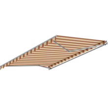 Markise mit gestreiftem Stoff und Aluminiumgestell