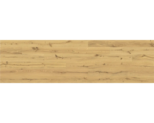 Parquet à larges lames en chêne posé