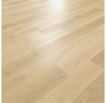 Plancher en bois clair avec motif à lames