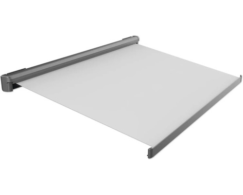 Store banne à coffre intégral 4x3 motif de la toile 5853 (Mineral) châssis DB703 gris foncé moteur à droite y compris éclairage LED (barre de charge), télécommande Store banne à coffre intégral 4x3 motif de la toile 5853 (Mineral) châssis DB703 gris foncé moteur à droite y compris éclairage LED (barre de charge), télécommande